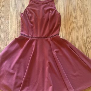 Francesca’s Burnt Orange High Neck Dress